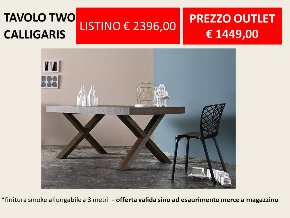 Tavolo Two Calligaris prezzo imbattibile offerta OUTLET